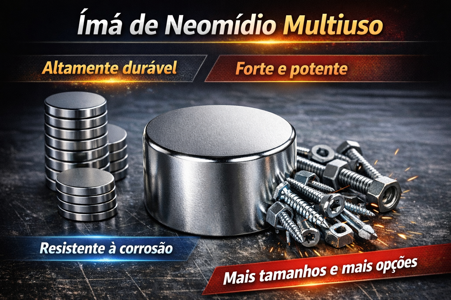Ímã de neomídio multiuso forte